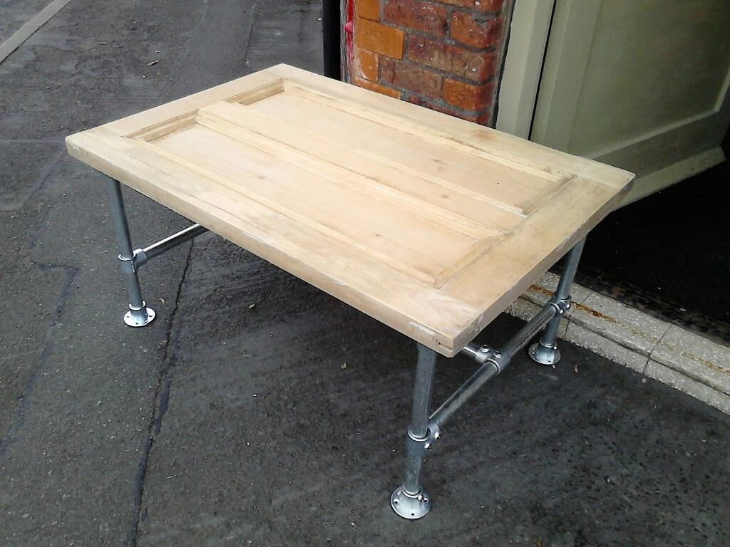 A table made from reclaimed wood